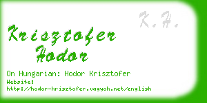 krisztofer hodor business card